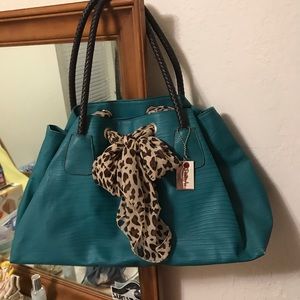 *SOLD*Fun Teal Penelope Ann Shoulder Bag